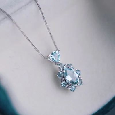 Aquamarine Necklace For Women's Luxury Fashion Jewelry Luxury Necklace Niche Design Clavicle Chain 2021 New Tide Holiday Gifts
Aquamarine Necklace For Women's Luxury Fashion Jewelry Luxury Necklace Niche Design Clavicle Chain 2021 New Tide Holiday Gifts