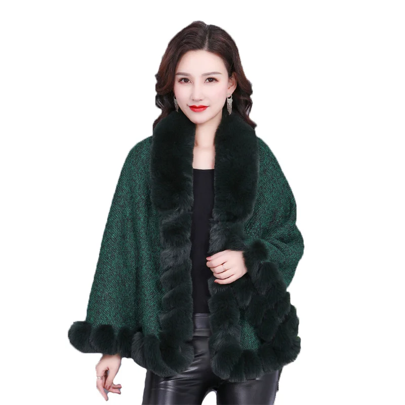 Women's Faux Fur Jacket 2021 New European and American Fashion Temperament Loose Khaki Black Burgundy Cape Shawl Jacket GH607
Women's Faux Fur Jacket 2021 New European and American Fashion Temperament Loose Khaki Black Burgundy Cape Shawl Jacket GH607