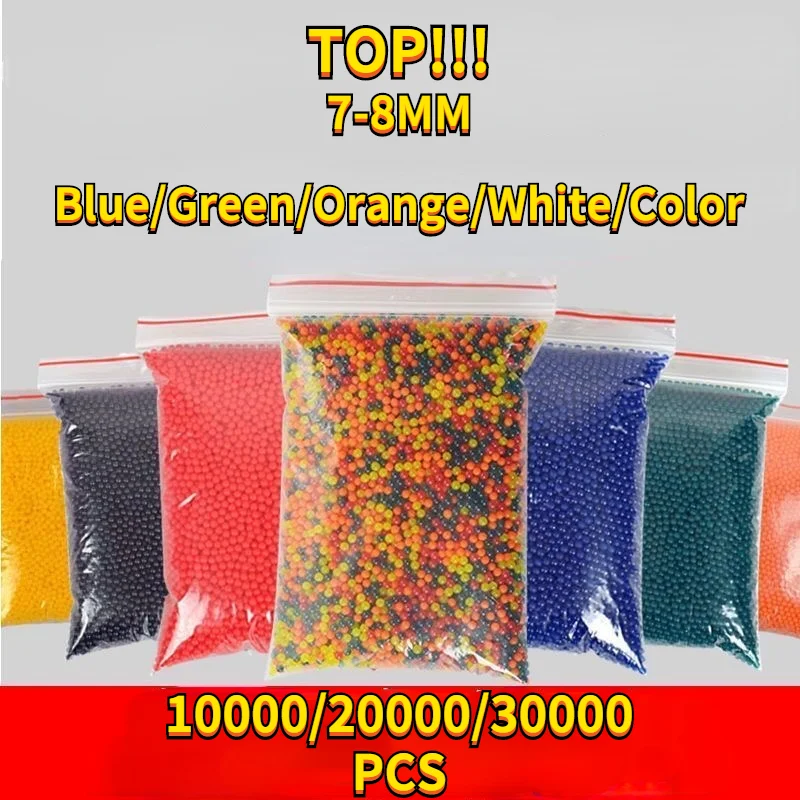 7-8mm 10000/20000/30000PCS Colorful Airsoft Bullet Toy Gun Accessories BB Gel Blaster Glock Children Water Bomb Weapon Pistol
7-8mm 10000/20000/30000PCS Colorful Airsoft Bullet Toy Gun Accessories BB Gel Blaster Glock Children Water Bomb Weapon Pistol