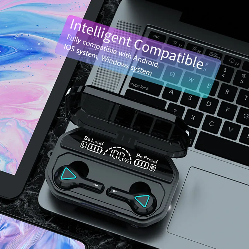 Bluetooth 5.1 new wireless headset with microphone, fingerprint unlock, waterproof and sweat proof HIFI sound quality
Bluetooth 5.1 new wireless headset with microphone, fingerprint unlock, waterproof and sweat proof HIFI sound quality