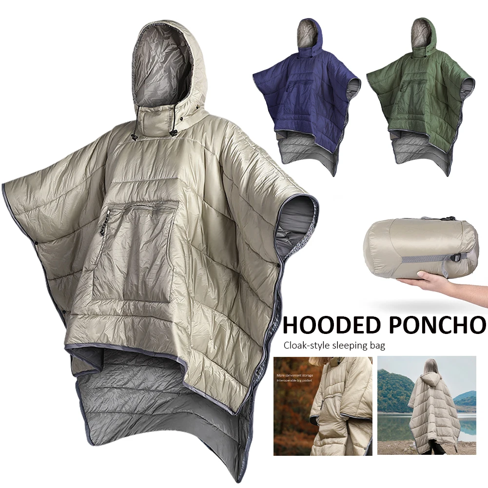 Winter Poncho Coat Camping Sleeping Bag Water-Resistant Cloak Lazy Bags Sleeping Blanket Quilt for Outdoor Camping Hiking
Winter Poncho Coat Camping Sleeping Bag Water-Resistant Cloak Lazy Bags Sleeping Blanket Quilt for Outdoor Camping Hiking