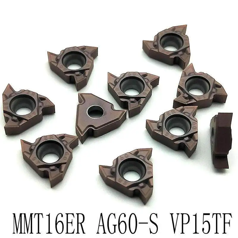 10pcs MMT16ER AG60-S VP15TF Threading Inserts 16ER carbide inserts 0.5-3.0 pitch
10pcs MMT16ER AG60-S VP15TF Threading Inserts 16ER carbide inserts 0.5-3.0 pitch