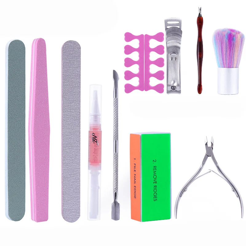 

Nail Tools Set Nail Clippers Manicure Exfoliating Scrub Nail Cuticle Pusher Remover Softener Nail Care Tool Manicure Set MH88