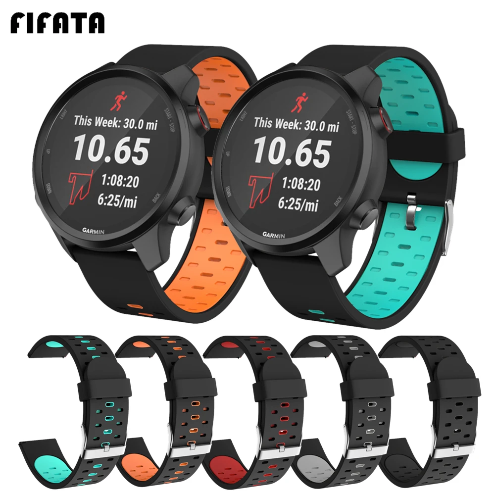 Силиконовый ремешок FIFATA для Garmin Forerunner 245 245M 645 Venu Vivoactive 3 Смарт часы браслет на