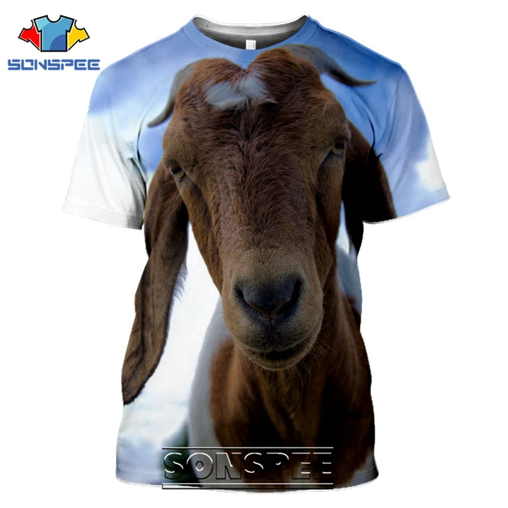 SONSPEE 3D Print Goats T-shirts Men Women Mountain Short Sleeve Casual Hip Hop Harajuku Streetwear Funny Animal Tees Tops Shirt
SONSPEE 3D Print Goats T-shirts Men Women Mountain Short Sleeve Casual Hip Hop Harajuku Streetwear Funny Animal Tees Tops Shirt