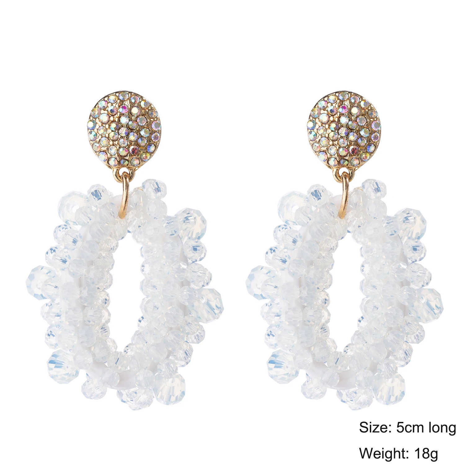 Fashion Bohemian Style Big Hoop Earrings Crystal Wrapped Earring Jewelry for Engagement Wedding Party
Fashion Bohemian Style Big Hoop Earrings Crystal Wrapped Earring Jewelry for Engagement Wedding Party