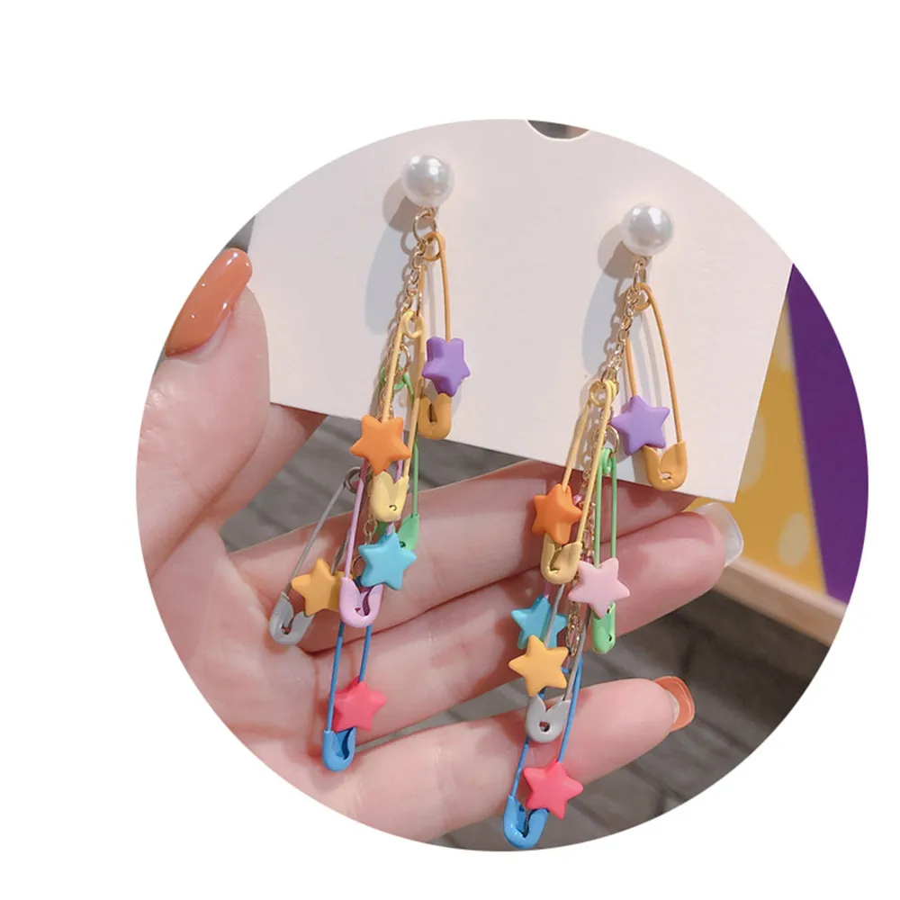 New Korea Style Girl Earrings Color Star Long Tassel Cute Drop Earrings For Women Fashion Jewelry Accessories Wholesale
New Korea Style Girl Earrings Color Star Long Tassel Cute Drop Earrings For Women Fashion Jewelry Accessories Wholesale