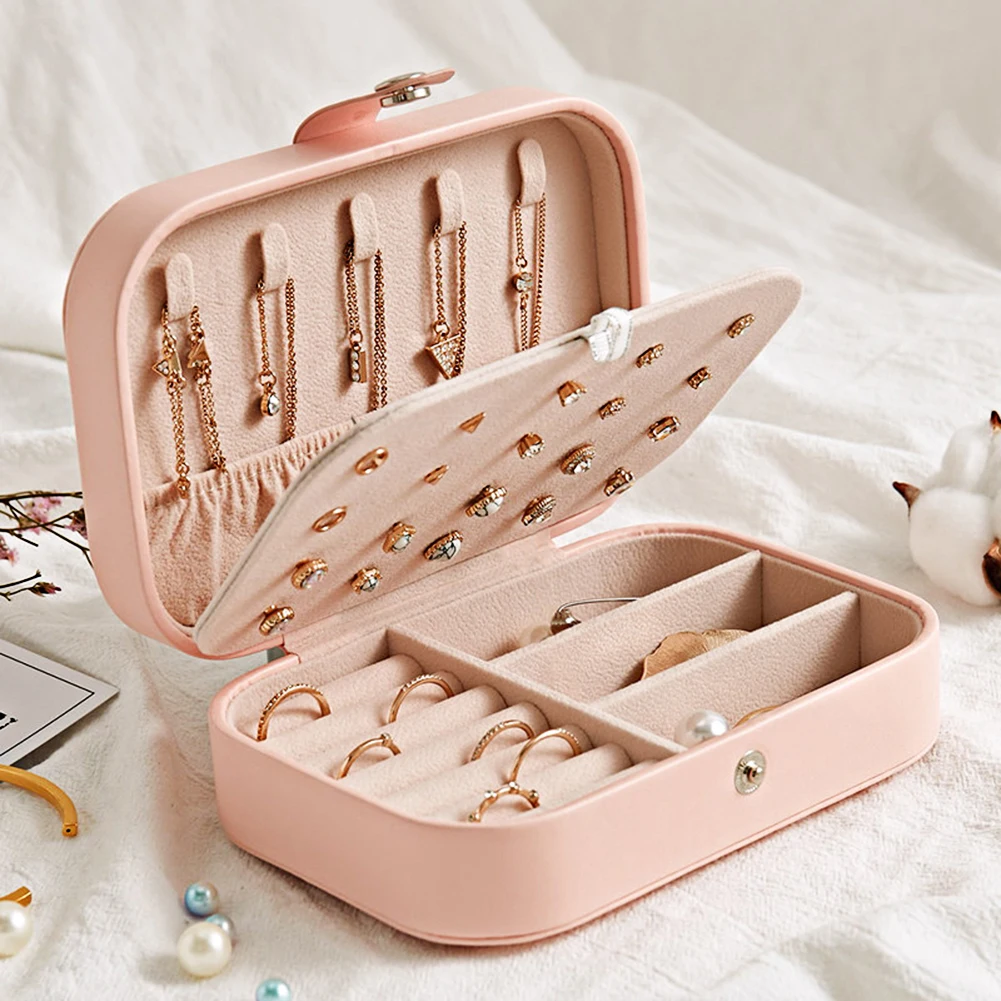 Double-Layer Jewelry Organizer Display Case PU Leather Jewelry Storage Box Portable Necklace Earrings Rings Jewelry Box Women
Double-Layer Jewelry Organizer Display Case PU Leather Jewelry Storage Box Portable Necklace Earrings Rings Jewelry Box Women