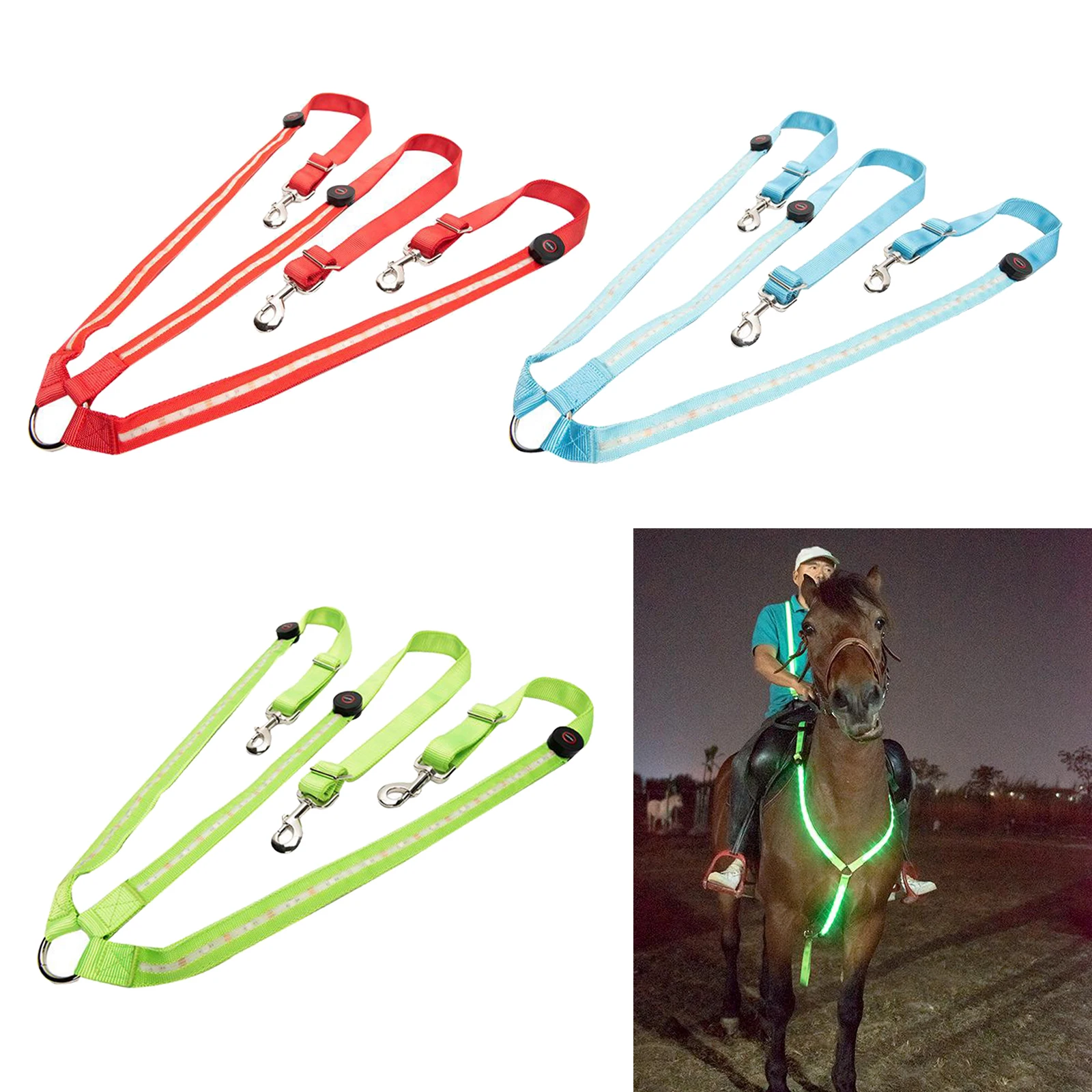 Horse Breastplate Collar Bridle Halter Tack LED Night Riding Belt Equestrian Equipment High Visibility Light For Horse riding
Horse Breastplate Collar Bridle Halter Tack LED Night Riding Belt Equestrian Equipment High Visibility Light For Horse riding