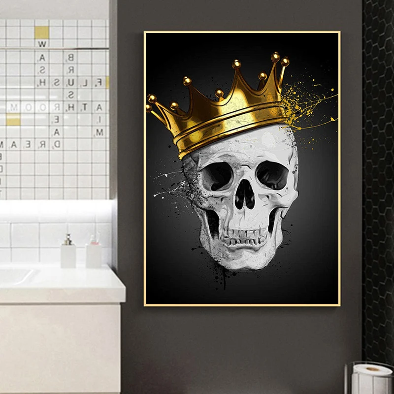 Modern Canvas Painting White Skull Wearing Crown Wall Decorative Pictures Posters And Prints For Living Room Cuadros Home Decor 
Modern Canvas Painting White Skull Wearing Crown Wall Decorative Pictures Posters And Prints For Living Room Cuadros Home Decor