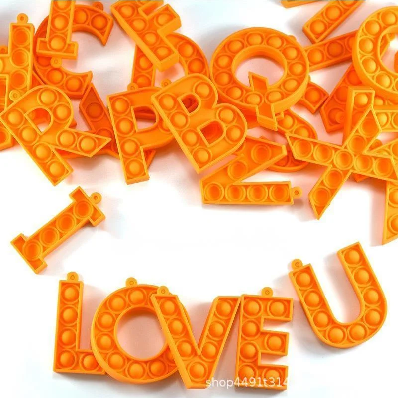 Fidget Toys 26 Letter Puzzle Simple Dimple Antistress Toy Multicolor Rodent Control Silicone Pendant Keychain Educational Toys
Fidget Toys 26 Letter Puzzle Simple Dimple Antistress Toy Multicolor Rodent Control Silicone Pendant Keychain Educational Toys