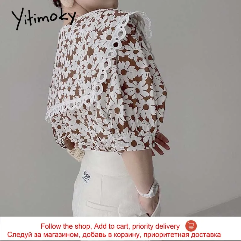 Yitimoky Vintage Women Tops Square Collar Spliced 2021 Summer Fashion Korean Puff Sleeve Leopard Print Loose Casual Shirts
Yitimoky Vintage Women Tops Square Collar Spliced 2021 Summer Fashion Korean Puff Sleeve Leopard Print Loose Casual Shirts