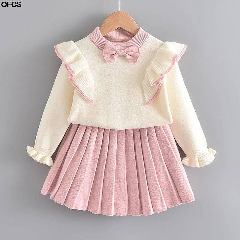 OFCS Girls Sweater +Skirts 2Pcs Suits Winter Clothes Set Sweater Shirt Skirt Bow Baby Outfits Kids Girls Clothing Size 90-130
OFCS Girls Sweater +Skirts 2Pcs Suits Winter Clothes Set Sweater Shirt Skirt Bow Baby Outfits Kids Girls Clothing Size 90-130