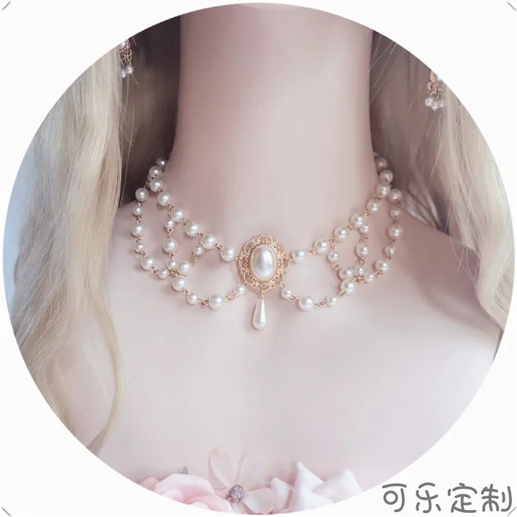 Japanese Original Handwork Lolita Pearl Vintage European Style Necklace Sweet Clavicle Chain Short Chain Collar Accessories Wild
Japanese Original Handwork Lolita Pearl Vintage European Style Necklace Sweet Clavicle Chain Short Chain Collar Accessories Wild