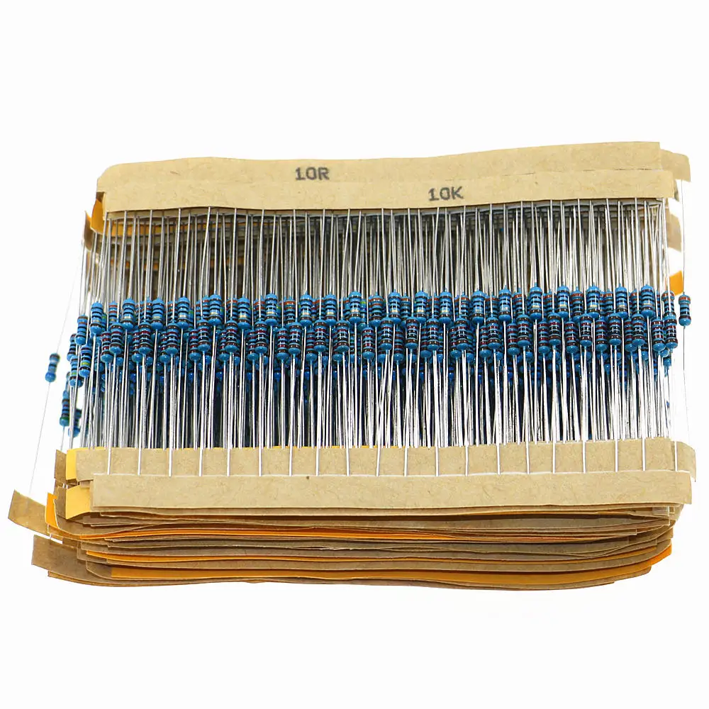 1000Pcs/Box 50 Values 1/4W 1~10M Metal Film Resistor Resistance Assortment Kit Set 1%
1000Pcs/Box 50 Values 1/4W 1~10M Metal Film Resistor Resistance Assortment Kit Set 1%