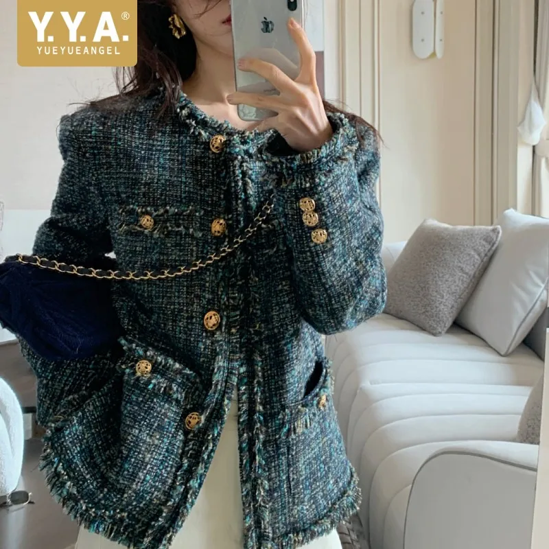 2021 Autumn New Women Tweed Jacket Brand O-Neck Single Breasted Tassels Twill Coat Office Ladies Loose Suit Tops Party Jackets
2021 Autumn New Women Tweed Jacket Brand O-Neck Single Breasted Tassels Twill Coat Office Ladies Loose Suit Tops Party Jackets