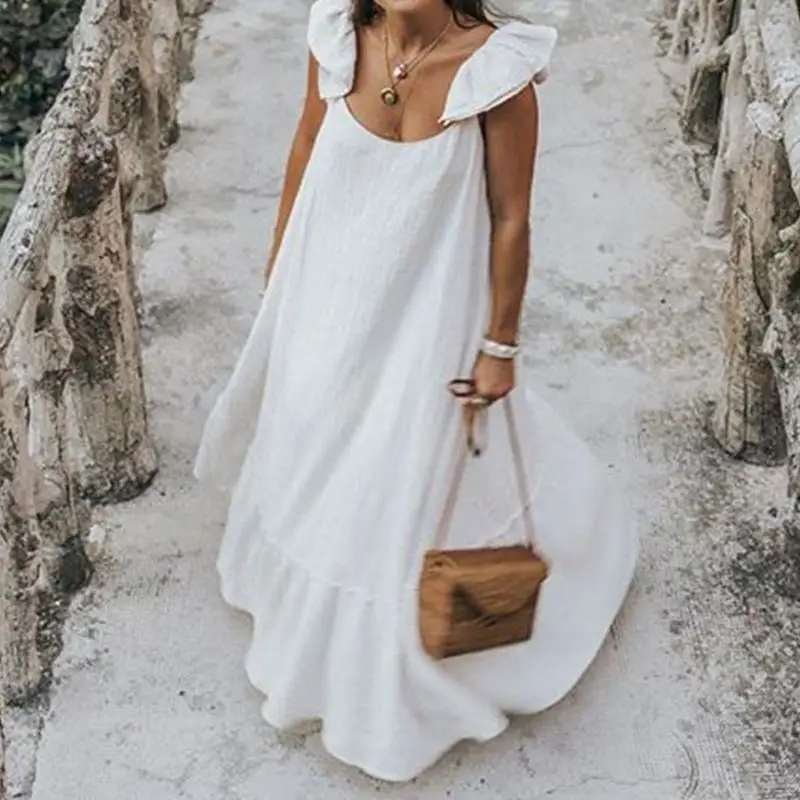 Celmia 2023 Summer Dress Women Sexy Short Sleeve Ruffled Maxi Long Dress Casual Loose Solid Pleated Beach Vestido Robe
Celmia 2023 Summer Dress Women Sexy Short Sleeve Ruffled Maxi Long Dress Casual Loose Solid Pleated Beach Vestido Robe