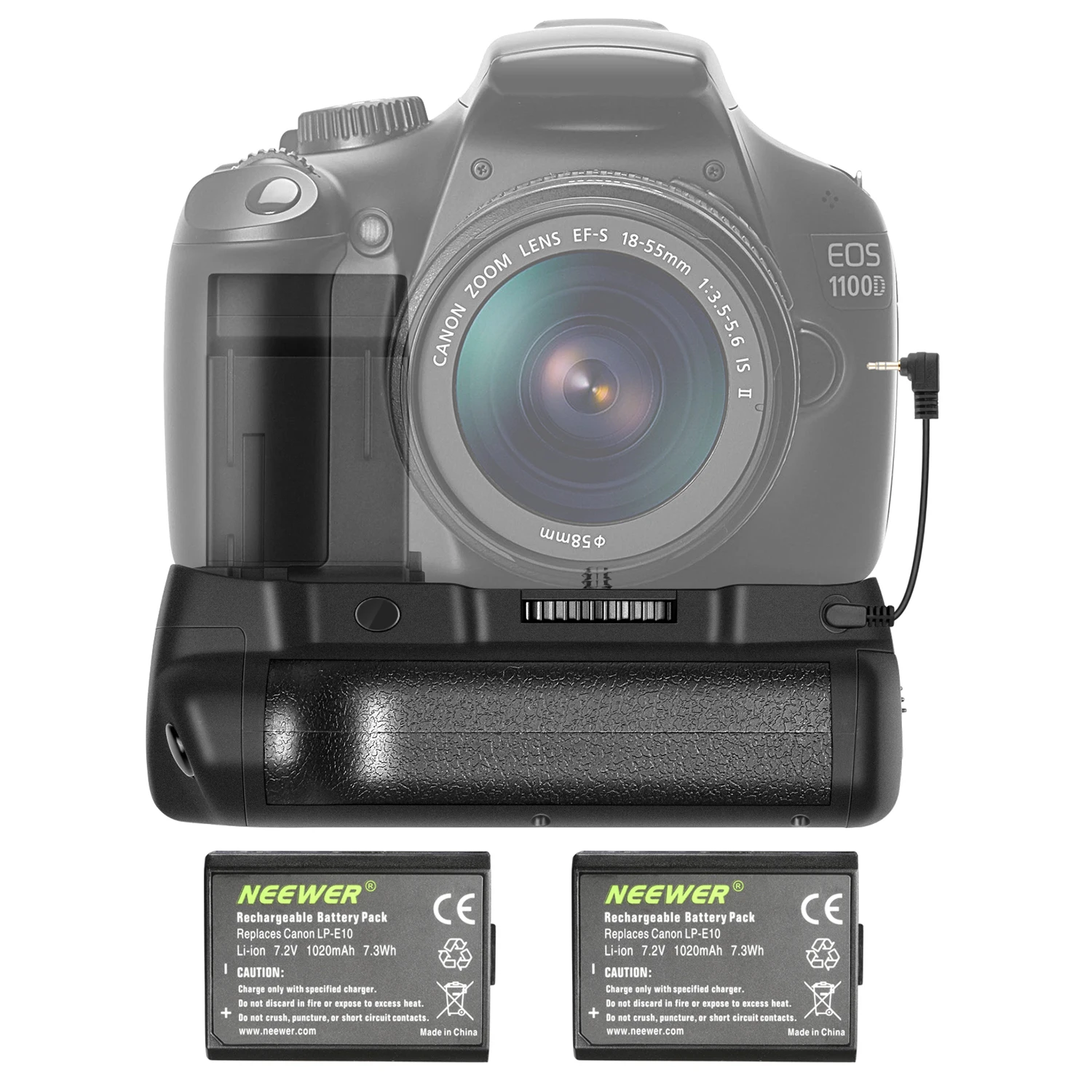 Neewer Battery Grip+2*LP-E10 Battery Replacement for Canon EOS 1100D 1200D 1300D
Neewer Battery Grip+2*LP-E10 Battery Replacement for Canon EOS 1100D 1200D 1300D