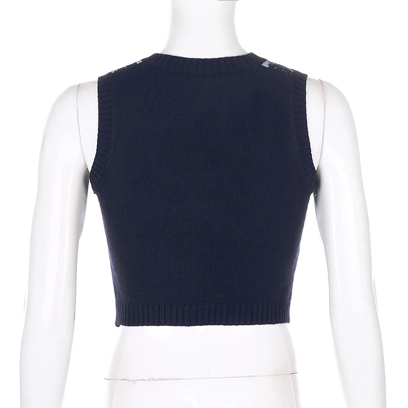 2020 V Neck Vintage Argyle Sweater Vest Women Y2K Black Sleeveless Plaid Knitted Crop Sweaters Casual Autumn Preppy Style
2020 V Neck Vintage Argyle Sweater Vest Women Y2K Black Sleeveless Plaid Knitted Crop Sweaters Casual Autumn Preppy Style