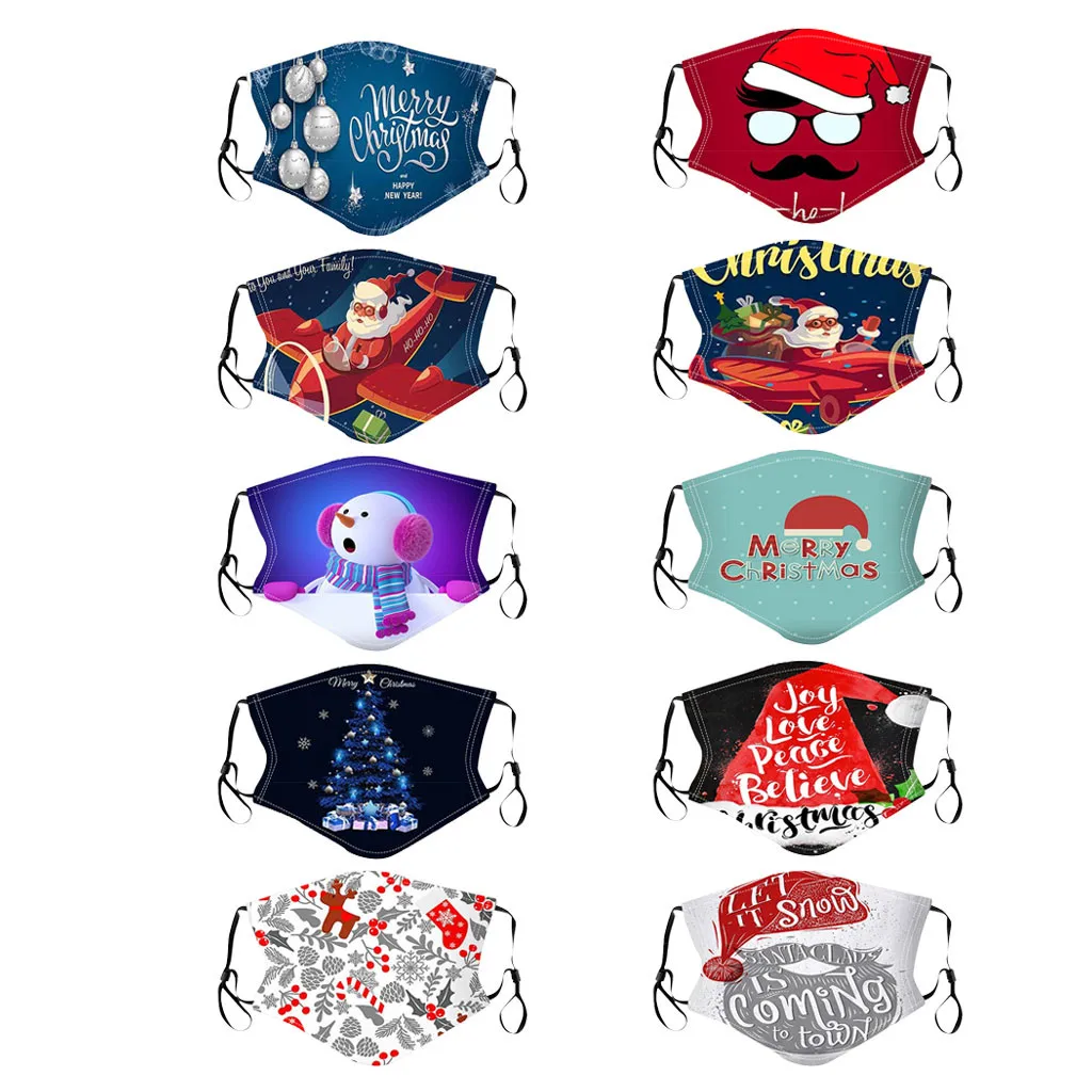 10PC Christmas Printed Masks Breathable Multi-purpose Face Cover Mask Mouth Mask Multiple Proteccion mask Washable Earloop Mask
10PC Christmas Printed Masks Breathable Multi-purpose Face Cover Mask Mouth Mask Multiple Proteccion mask Washable Earloop Mask