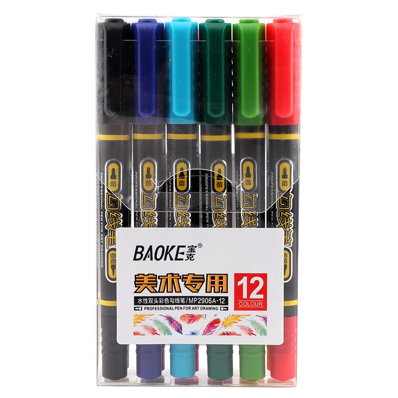 Ручка с крючком 12 Baoke MP2906A #12 двухсторонняя художественная ручка на водной основе многоцветная тонкая головка ручка с толстой головкой
Ручка с крючком 12 Baoke MP2906A #12 двухсторонняя художественная ручка на водной основе многоцветная тонкая головка ручка с толстой головкой