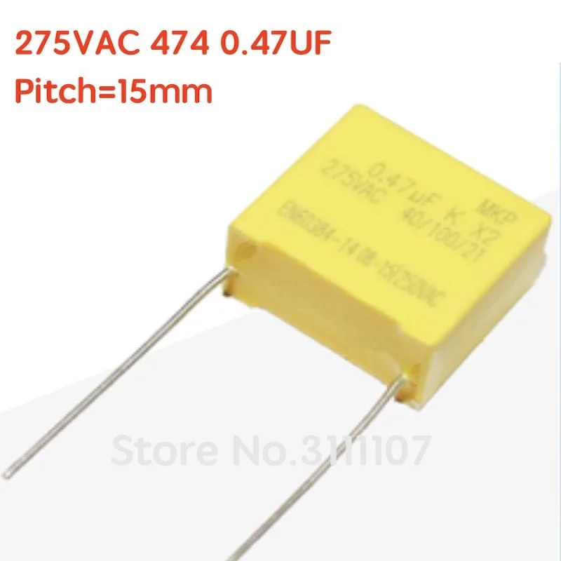 10PCS/LOT 275VAC 474 0.47UF 275V Pitch 15mm Safety Capacitor Polypropylene Film Capacitor Capacitance
10PCS/LOT 275VAC 474 0.47UF 275V Pitch 15mm Safety Capacitor Polypropylene Film Capacitor Capacitance
