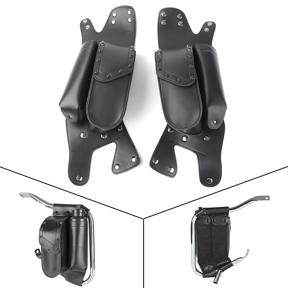 Motorcycle Water Bottle Holder Saddlebag Guard Bags For Harley Touring Road King Street Electra Glide FLHR FLTR FLHT Engine Bar
Motorcycle Water Bottle Holder Saddlebag Guard Bags For Harley Touring Road King Street Electra Glide FLHR FLTR FLHT Engine Bar