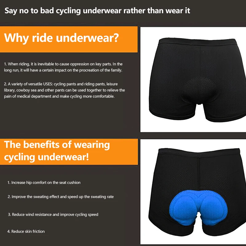 Men Cycling Bicycle Shorts Underwear Pro Gel Pad Mountain Bike Shorts Shockproof MTB Underpants High Elasticity Breathable 
Men Cycling Bicycle Shorts Underwear Pro Gel Pad Mountain Bike Shorts Shockproof MTB Underpants High Elasticity Breathable