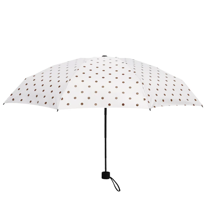 Small fresh dots creative half-fold umbrella bone sunny umbrella black plastic sunshade sunscreen anti-ultraviolet sun umbrella 
Small fresh dots creative half-fold umbrella bone sunny umbrella black plastic sunshade sunscreen anti-ultraviolet sun umbrella
