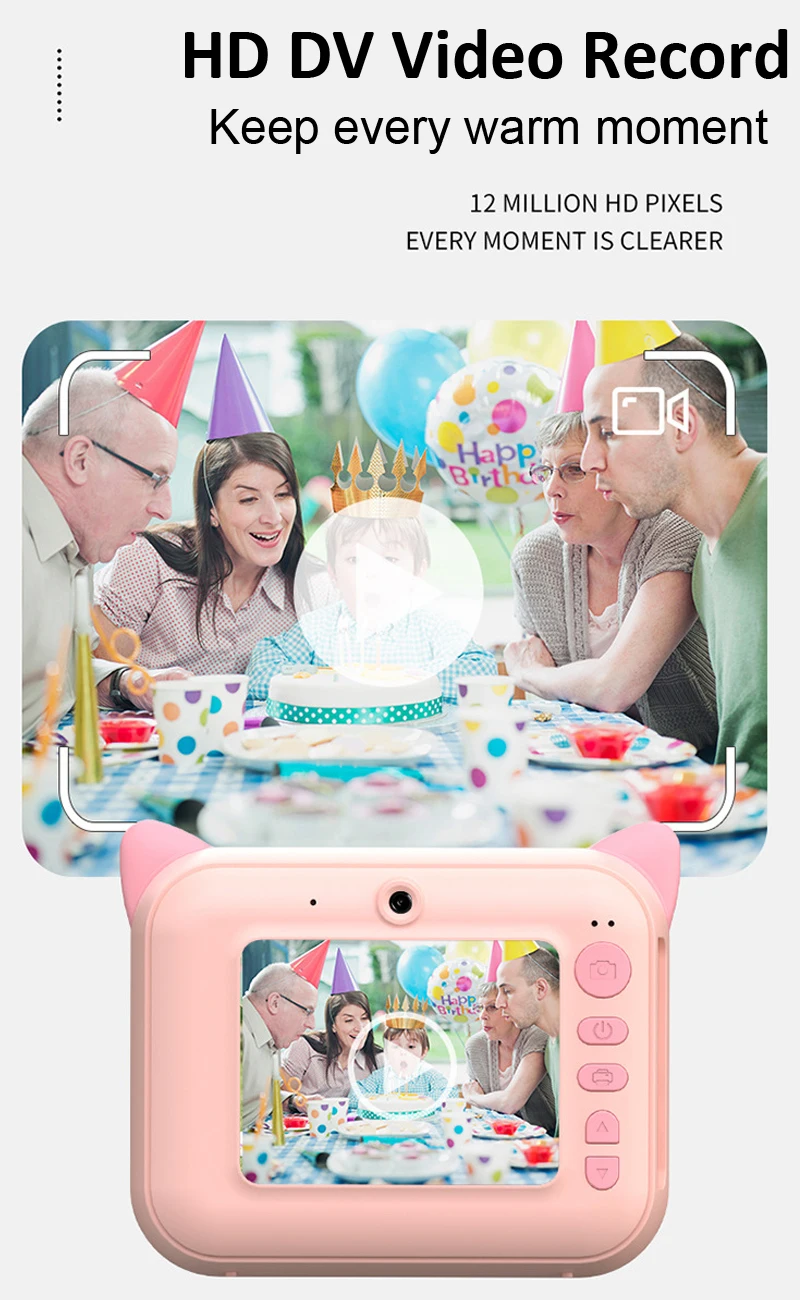 Children Camera Instant Print Camera For Kids Camera 1080P HD Digital Camera with Photo Paper Child Toy Camera For Birthday Gift
Children Camera Instant Print Camera For Kids Camera 1080P HD Digital Camera with Photo Paper Child Toy Camera For Birthday Gift