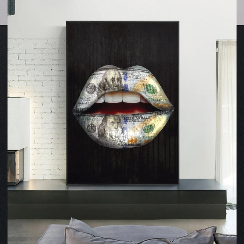 Graffiti Art Money on Mouth Inspirational Canvas Art Posters And Prints Lips Canvas Paintings Street Wall Art Picture Home Decor
Graffiti Art Money on Mouth Inspirational Canvas Art Posters And Prints Lips Canvas Paintings Street Wall Art Picture Home Decor