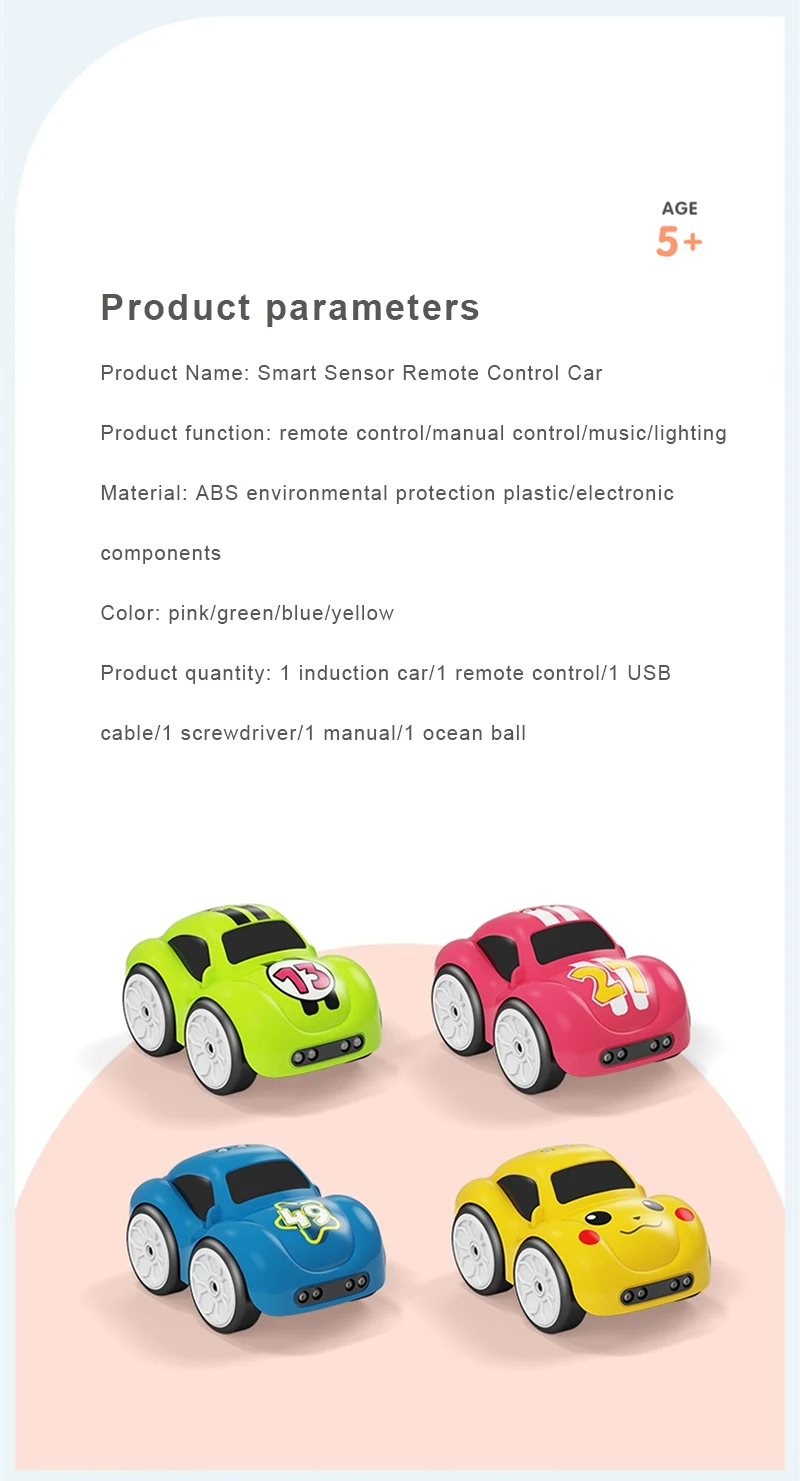 Gesture Smart Sensor Induction Follow The Car Parent-child Interaction Cartoon Music/cute Graphics Toy Car Four Colors Random
Gesture Smart Sensor Induction Follow The Car Parent-child Interaction Cartoon Music/cute Graphics Toy Car Four Colors Random