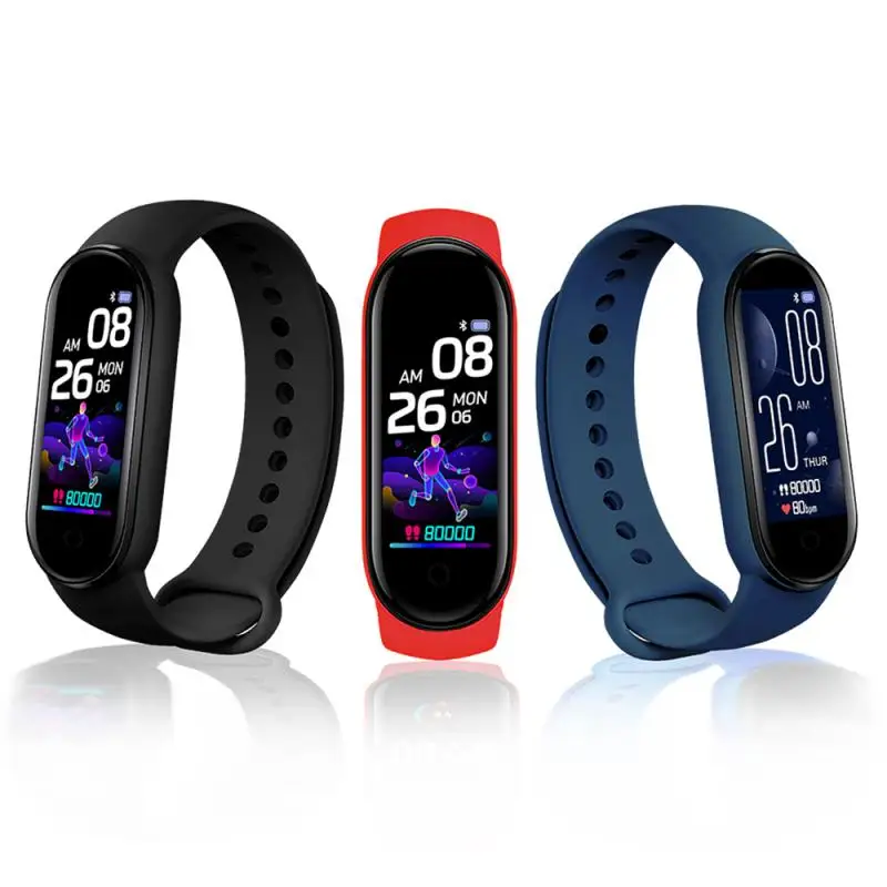 M5 Fitness Bracelet Smart Watch Heart Rate Monitor Tracker Sport Pedometers Smartwatch Band for Men Women Dropshipping | Спорт и