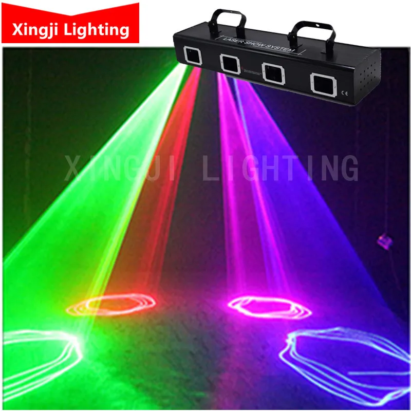 

Горячая 4 rgb-подсветка линзы красный зеленый синий DMX512 лазерный линейный сканер сценический проектор с эффектом света DJ танцевальный бар ро...