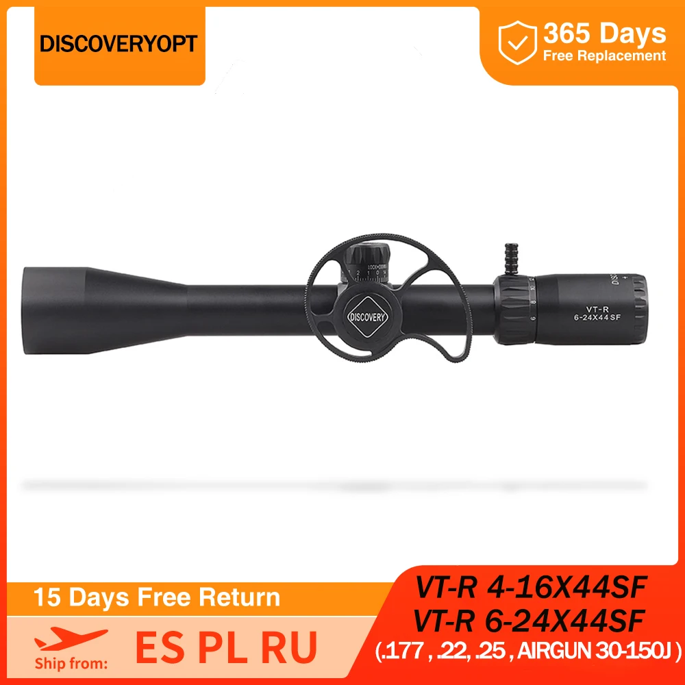 Discovery Rifle Scope VT-R 6-24X44SF Hunting Riflescope 30mm Tube Side Parallax VT-R 4-16X44SF Optical Sights for Quick Shooting
Discovery Rifle Scope VT-R 6-24X44SF Hunting Riflescope 30mm Tube Side Parallax VT-R 4-16X44SF Optical Sights for Quick Shooting
