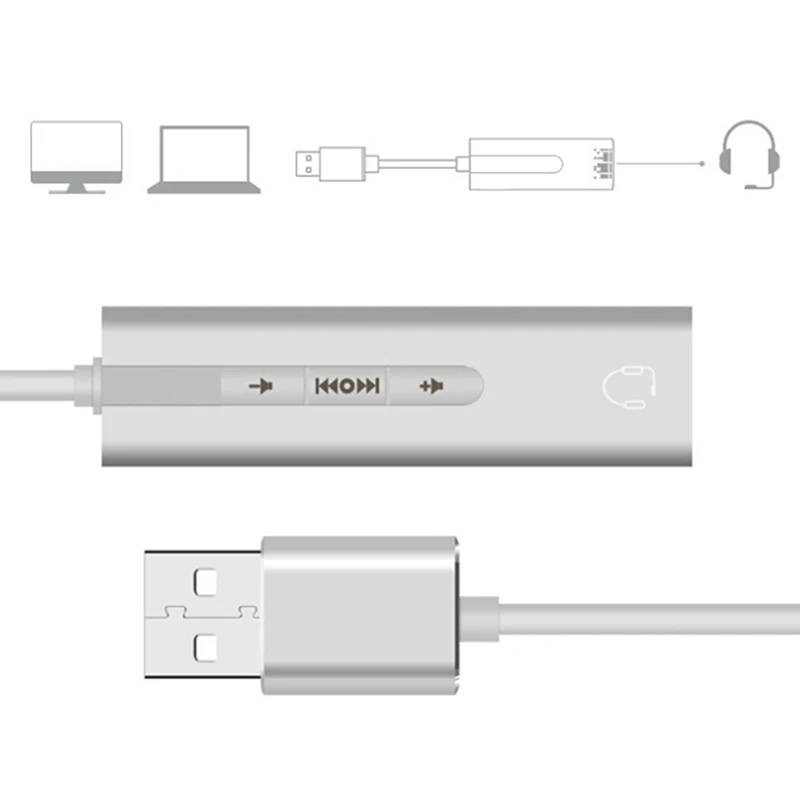 1PCS USB to 3.5 mm Stereo Jack Headset Audio Adapter Cable External Sound Card
1PCS USB to 3.5 mm Stereo Jack Headset Audio Adapter Cable External Sound Card