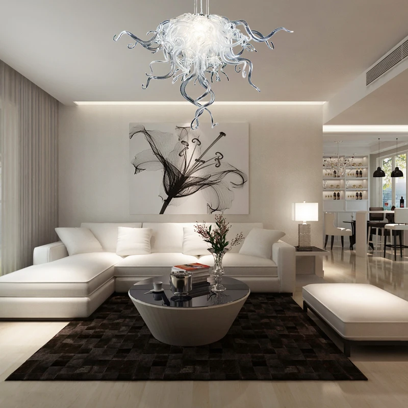 Contemporary Transparent White Ceiling lights Living Room Indoor Home Lighting LED Hand Blown Glass Chandeliers for Dining Room
Contemporary Transparent White Ceiling lights Living Room Indoor Home Lighting LED Hand Blown Glass Chandeliers for Dining Room
