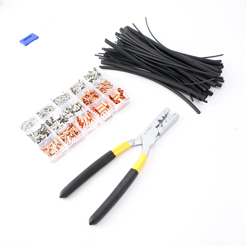 970PCS tube type bare terminal plus small copper tube heat shrinkable tube combination set electrical connector
970PCS tube type bare terminal plus small copper tube heat shrinkable tube combination set electrical connector