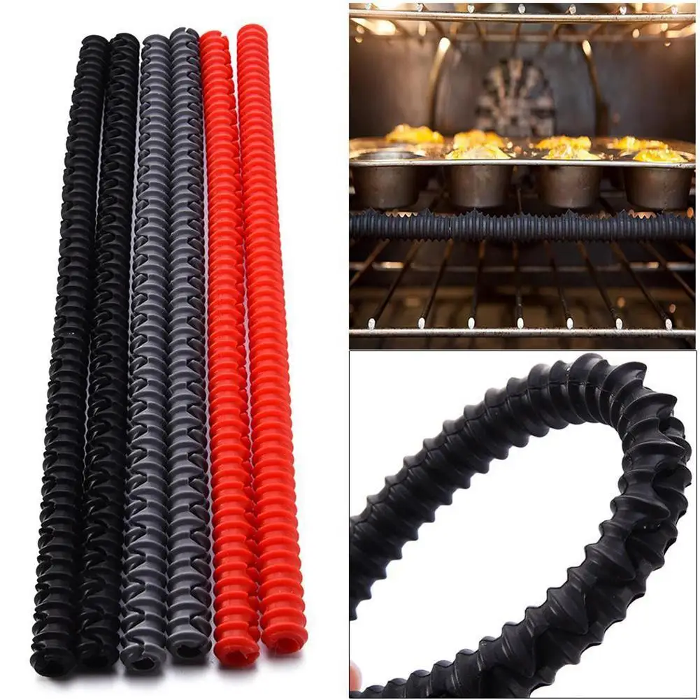 Heat Insulated Silicone Oven Shelf Rack Guard Clip Avoid Scald Bar Protector anti-slip no deformation durable safe healthy 
Heat Insulated Silicone Oven Shelf Rack Guard Clip Avoid Scald Bar Protector anti-slip no deformation durable safe healthy