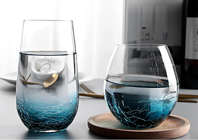 Gradient Blue Ice Crack Wine Glass, Creative Champagne Glass Red Wine Glass ,Juice/Water Cup, Light Luxury Wine Set 
Gradient Blue Ice Crack Wine Glass, Creative Champagne Glass Red Wine Glass ,Juice/Water Cup, Light Luxury Wine Set