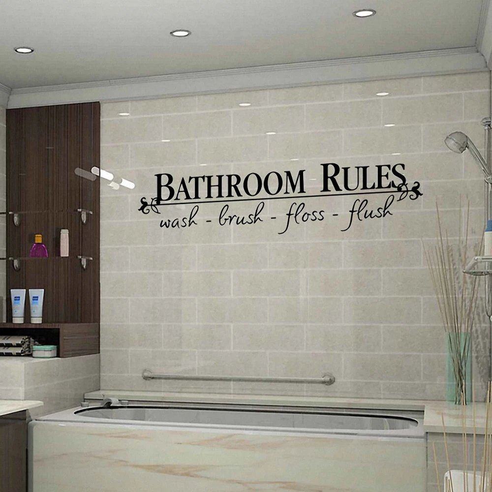 Bathroom Decal Wall Stickers Creative Quote Bathroom Sticker Art Decal DIY Bath Background Waterproof Toilet Washroom Home Decor 
Bathroom Decal Wall Stickers Creative Quote Bathroom Sticker Art Decal DIY Bath Background Waterproof Toilet Washroom Home Decor