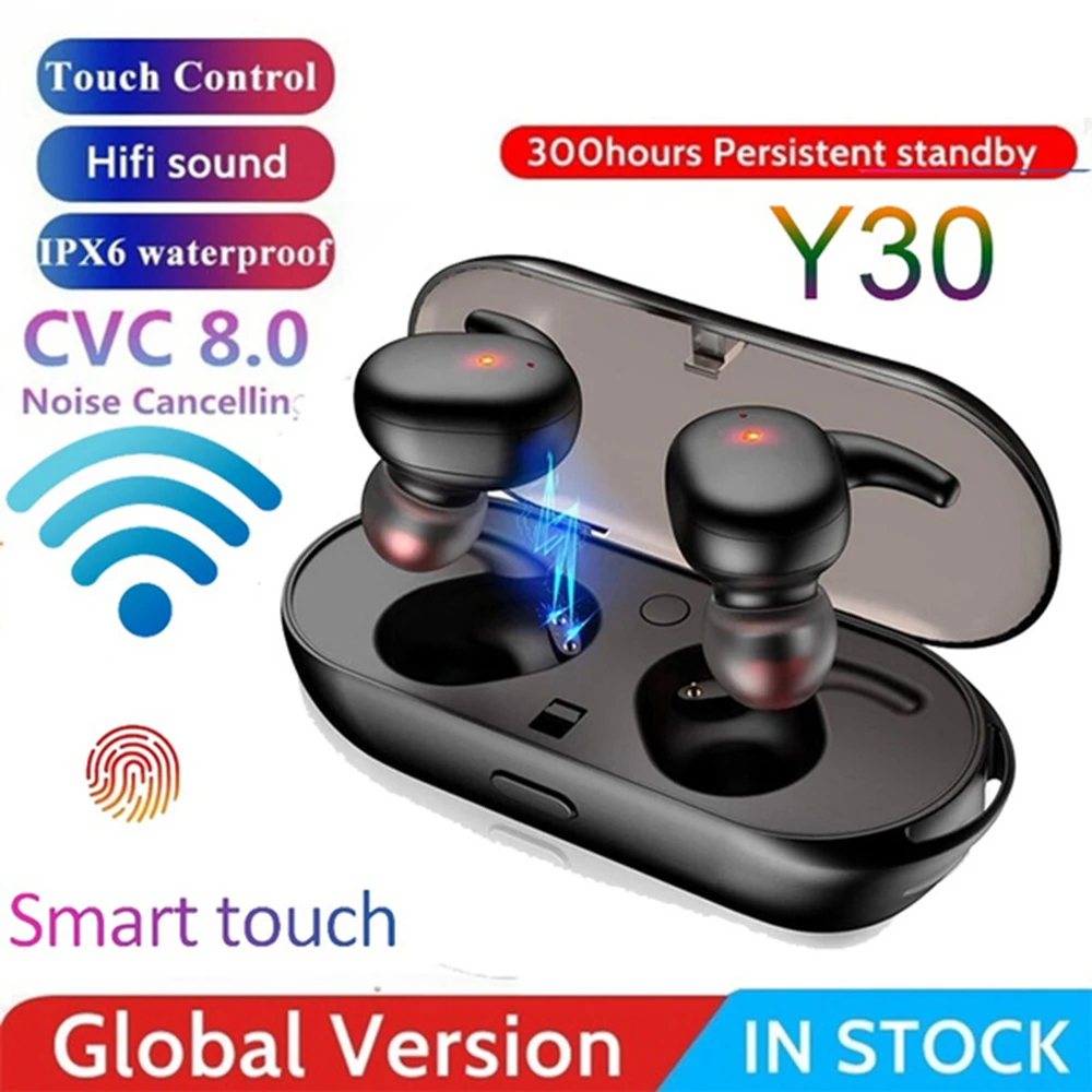 Y30 Wireless Headphones TWS 5.0 Bluetooth-Compatible Headset Stereo Bass Sports Waterproof Earphones Earplugs For IPhone Android
Y30 Wireless Headphones TWS 5.0 Bluetooth-Compatible Headset Stereo Bass Sports Waterproof Earphones Earplugs For IPhone Android