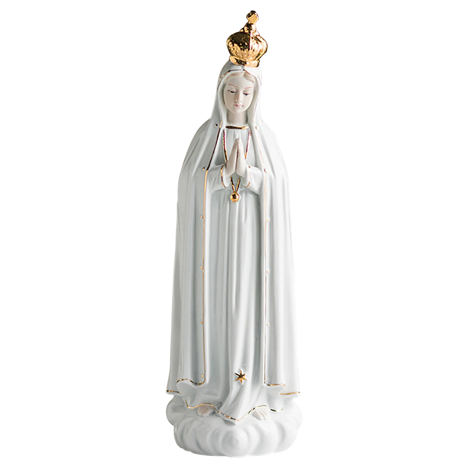 

Ceramic Catholic Statue Our Lady Of Fatima Statue Virgin Mary Figure For Home Tabletop Catholic Home Decor Statue Resin Figurine