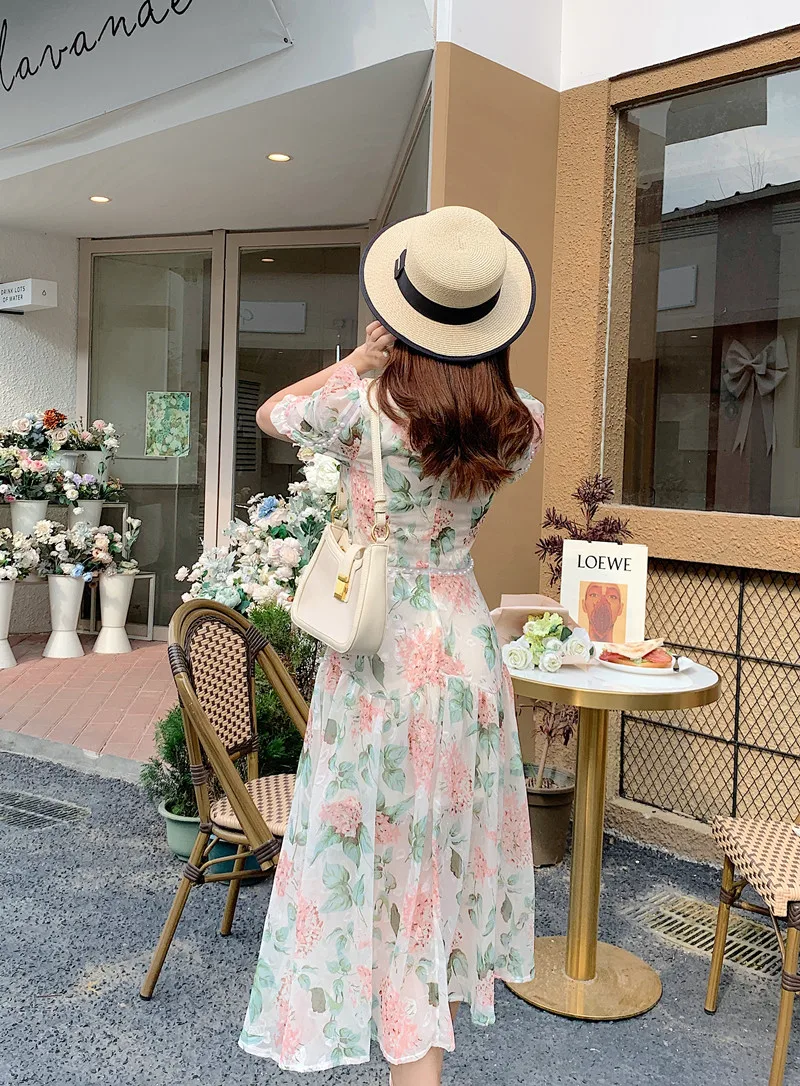 New 2021 Fashion Designer Runway Women's Beading Flowers Chiffon Dress Vestidos Vintage High Waist Vacation Party Dress
New 2021 Fashion Designer Runway Women's Beading Flowers Chiffon Dress Vestidos Vintage High Waist Vacation Party Dress