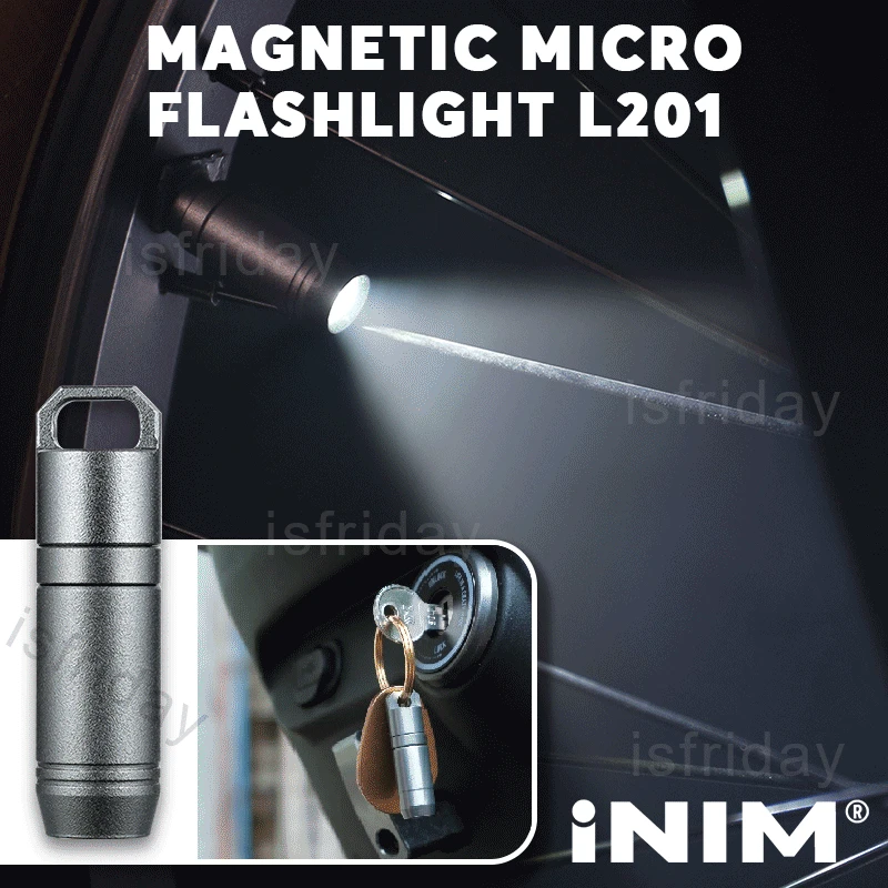 INIM® Magnetic Micro Flashlight L201 Aluminium Alloy Ultra Light Portable for Camping Inspection Practical Home Tools
INIM® Magnetic Micro Flashlight L201 Aluminium Alloy Ultra Light Portable for Camping Inspection Practical Home Tools