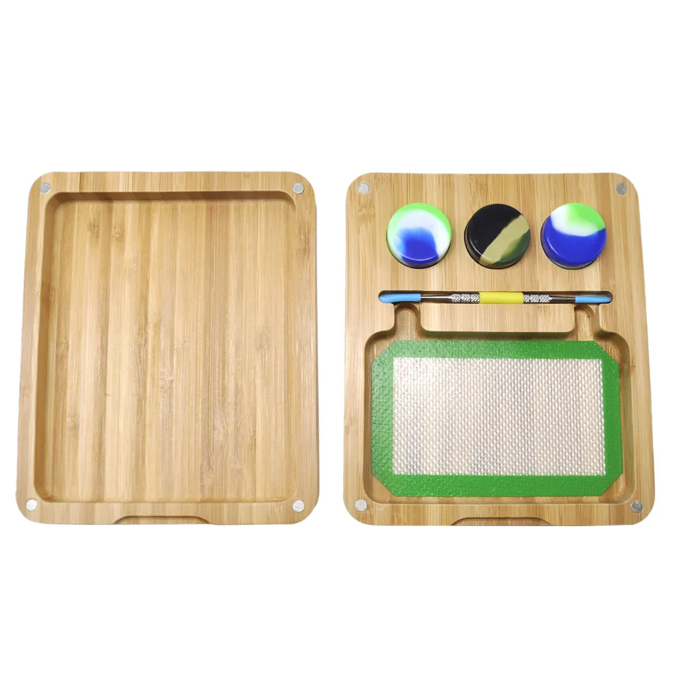 COURNOT Rolling Tray Storage Tray Oil Wax Jar Stainless Steel Bamboo Rosin Storage Set Spoon Silicone Baking Mat Magnet 
COURNOT Rolling Tray Storage Tray Oil Wax Jar Stainless Steel Bamboo Rosin Storage Set Spoon Silicone Baking Mat Magnet