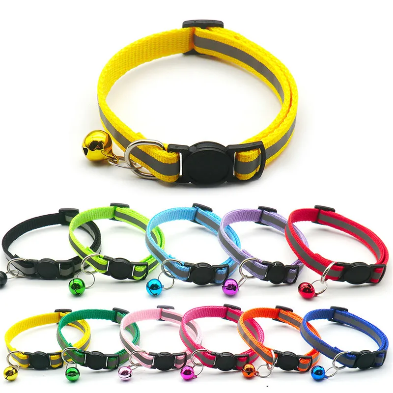 Reflective Pet Cat Collar with Bell Safety Buckle Pet Collar Cat Puppy Neck Strap Anti-lost Pet Supplies At Night 1.0cm 19-32cm
Reflective Pet Cat Collar with Bell Safety Buckle Pet Collar Cat Puppy Neck Strap Anti-lost Pet Supplies At Night 1.0cm 19-32cm