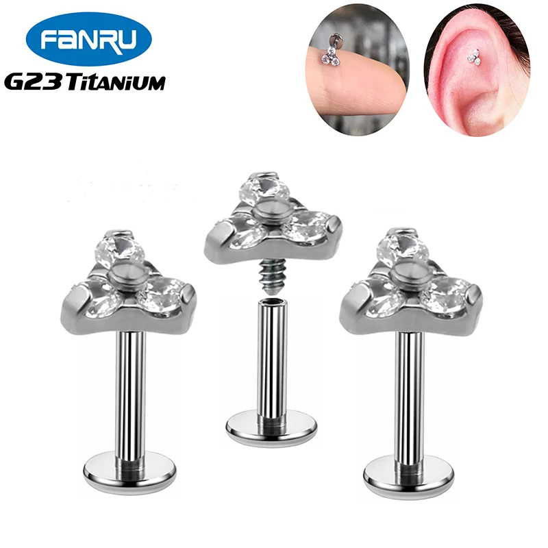 G23 Titanium Piercing Stud Earring Hoop Triangle Zircon Internal Thread Helix Tragus Cartilage Labret Body Perforated Jewelry
G23 Titanium Piercing Stud Earring Hoop Triangle Zircon Internal Thread Helix Tragus Cartilage Labret Body Perforated Jewelry