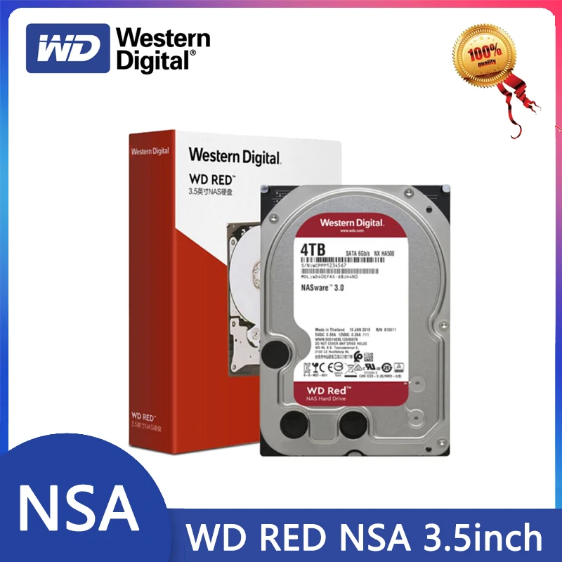 

Western Digital WD Red NAS Hard Disk Drive 2TB 6TB 4TB 8T SATA 6GB/S 64 MB Cache 5400RPM HDD 3.5-Inch For Desktop