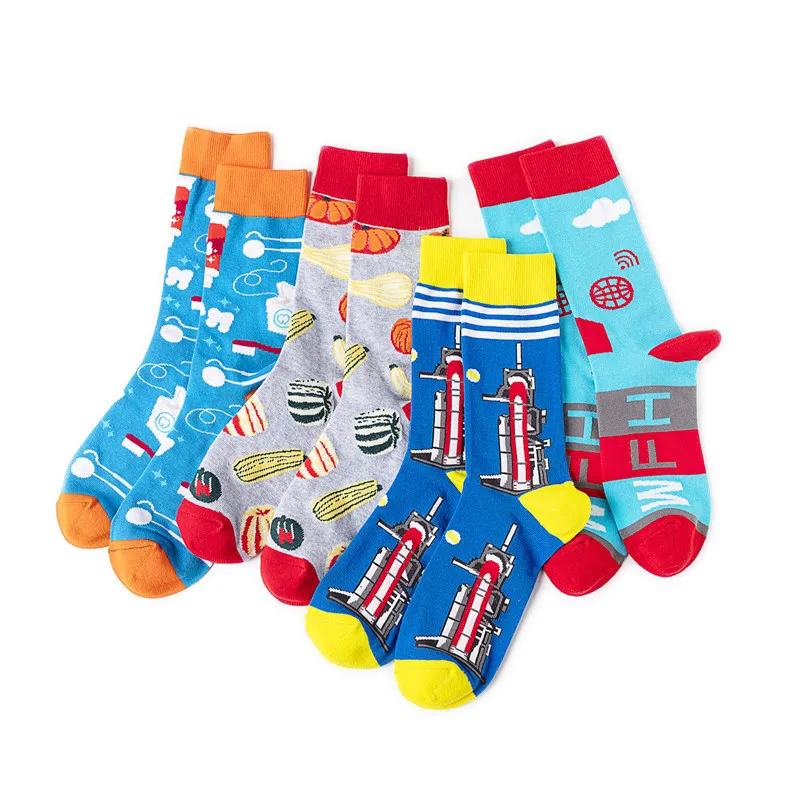 Men's personality fashionable socks cross border supply medium tube cotton socks version colorful socks text fruit socks
Men's personality fashionable socks cross border supply medium tube cotton socks version colorful socks text fruit socks